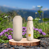 Maxbell 3xSun Umbrella for Purse Sun Protection Mini Folding Umbrella Compact Umbrella Beige with Case