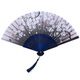 Maxbell 3xFolding Hand Fan Women Handheld Folding Fan for Performance Birthday Wedding Style D