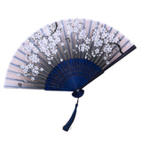 Maxbell 2xFolding Hand Fan Women Handheld Folding Fan for Performance Birthday Wedding Style D