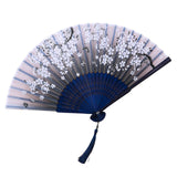 Maxbell 2xFolding Hand Fan Women Handheld Folding Fan for Performance Birthday Wedding Style D