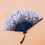 Maxbell 4xFolding Hand Fan Women Handheld Folding Fan for Performance Birthday Wedding Style D