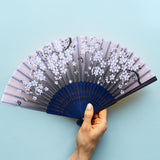 Maxbell 3xFolding Hand Fan Women Handheld Folding Fan for Performance Birthday Wedding Style D