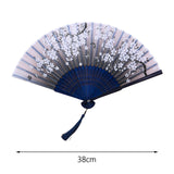 Maxbell 3xFolding Hand Fan Women Handheld Folding Fan for Performance Birthday Wedding Style D