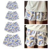 Maxbell 4xPajama Shorts for Women Pajama bottoms Outfits Cute Shark Clothing Sleepwear M