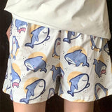 Maxbell 4xPajama Shorts for Women Pajama bottoms Outfits Cute Shark Clothing Sleepwear L