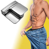 Maxbell 2xPants Clips for Waist Adjustable Pants Waist Clip Metal Pant Waist Tightener Silver