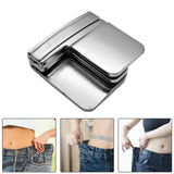 Maxbell 5xPants Clips for Waist Adjustable Pants Waist Clip Metal Pant Waist Tightener Silver