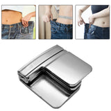 Maxbell 2xPants Clips for Waist Adjustable Pants Waist Clip Metal Pant Waist Tightener Silver