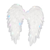 Maxbell 6xAngel Wings White Dress up Fairy Wings for Fashion Show Holidays Photo Props 45cmx45cm