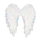 Maxbell 4xAngel Wings White Dress up Fairy Wings for Fashion Show Holidays Photo Props 45cmx45cm