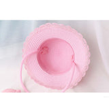 Maxbell Sun Hat Foldable Beach Panama Cap Outdoor for 3-10 Years Old Girls Baby Caps yellow