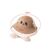 Maxbell Sun Hat Foldable Beach Panama Cap Outdoor for 3-10 Years Old Girls Baby Caps Khaki