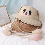 Maxbell Sun Hat Foldable Beach Panama Cap Outdoor for 3-10 Years Old Girls Baby Caps Khaki