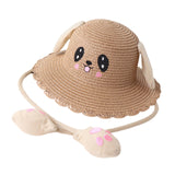 Maxbell Sun Hat Foldable Beach Panama Cap Outdoor for 3-10 Years Old Girls Baby Caps Khaki