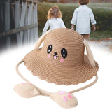 Maxbell Sun Hat Foldable Beach Panama Cap Outdoor for 3-10 Years Old Girls Baby Caps Khaki