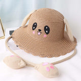 Maxbell Sun Hat Foldable Beach Panama Cap Outdoor for 3-10 Years Old Girls Baby Caps Khaki