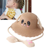 Maxbell Sun Hat Foldable Beach Panama Cap Outdoor for 3-10 Years Old Girls Baby Caps Khaki