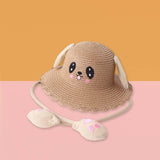 Maxbell Sun Hat Foldable Beach Panama Cap Outdoor for 3-10 Years Old Girls Baby Caps Khaki