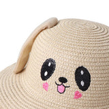 Maxbell Sun Hat Foldable Beach Panama Cap Outdoor for 3-10 Years Old Girls Baby Caps beige