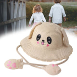 Maxbell Sun Hat Foldable Beach Panama Cap Outdoor for 3-10 Years Old Girls Baby Caps beige