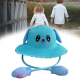 Maxbell Sun Hat Foldable Beach Panama Cap Outdoor for 3-10 Years Old Girls Baby Caps blue