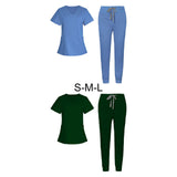 Maxbell 2xNurse Work Clothing Nursing Uniform Top and Pants Scrub Set Jogging Pant