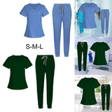 Maxbell 2xNurse Work Clothing Nursing Uniform Top and Pants Scrub Set Jogging Pant