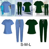 Maxbell 2xNurse Work Clothing Nursing Uniform Top and Pants Scrub Set Jogging Pant