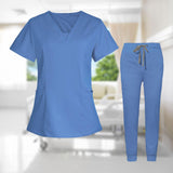 Maxbell 2xNurse Work Clothing Nursing Uniform Top and Pants Scrub Set Jogging Pant