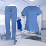 Maxbell 2xNurse Work Clothing Nursing Uniform Top and Pants Scrub Set Jogging Pant