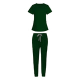 Maxbell 2xNurse Work Clothing Nursing Uniform Top and Pants Scrub Set Jogging Pant