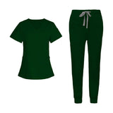Maxbell 2xNurse Work Clothing Nursing Uniform Top and Pants Scrub Set Jogging Pant
