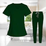 Maxbell 2xNurse Work Clothing Nursing Uniform Top and Pants Scrub Set Jogging Pant