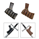 Maxbell 5xMedieval Sword Frog with Adjustable Buckle Cosplay Leather Sword Sheath Belt Black