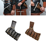 Maxbell 5xMedieval Sword Frog with Adjustable Buckle Cosplay Leather Sword Sheath Belt Black