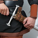 Maxbell 5xMedieval Sword Frog with Adjustable Buckle Cosplay Leather Sword Sheath Belt Black