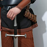 Maxbell 5xMedieval Sword Frog with Adjustable Buckle Cosplay Leather Sword Sheath Belt Black