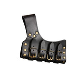 Maxbell 4xMedieval Sword Frog with Adjustable Buckle Cosplay Leather Sword Sheath Belt Black