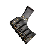 Maxbell 5xMedieval Sword Frog with Adjustable Buckle Cosplay Leather Sword Sheath Belt Black