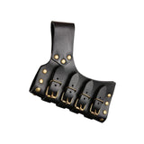Maxbell 5xMedieval Sword Frog with Adjustable Buckle Cosplay Leather Sword Sheath Belt Black