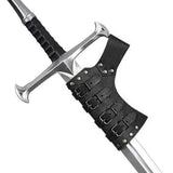 Maxbell 3xMedieval Sword Frog with Adjustable Buckle Cosplay Leather Sword Sheath Belt Black