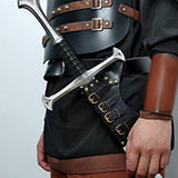 Maxbell 5xMedieval Sword Frog with Adjustable Buckle Cosplay Leather Sword Sheath Belt Black