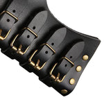 Maxbell 2xMedieval Sword Frog with Adjustable Buckle Cosplay Leather Sword Sheath Belt Black