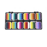 Maxbell 2xFace Body Paint Kit 12 Water based Paints for Festival Performances Washable