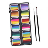 Maxbell 4xFace Body Paint Kit 12 Water based Paints for Festival Performances Washable