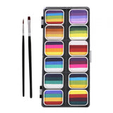 Maxbell 3xFace Body Paint Kit 12 Water based Paints for Festival Performances Washable