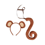 Maxbell 3xMonkey Ears and Long Tail Set Lolita Headdress for Prom Performance Carnival