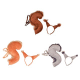 Maxbell 3xAnimal Tail Costume Kit Cosplay Hairband for Carnival Halloween Masquerade