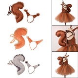 Maxbell 5xAnimal Tail Costume Kit Cosplay Hairband for Carnival Halloween Masquerade