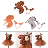 Maxbell 5xAnimal Tail Costume Kit Cosplay Hairband for Carnival Halloween Masquerade